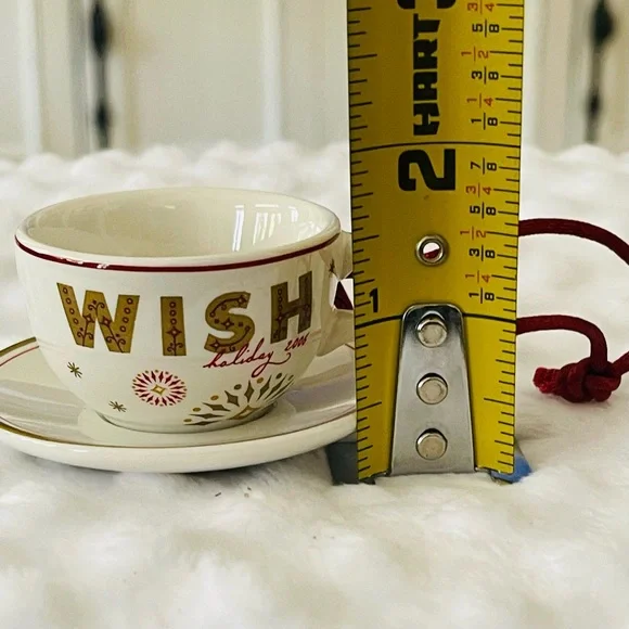 Starbucks Tea Cup Ornament 2006 WISH 
Christmas Ornament Pre owned, no box - Picture 3 of 6